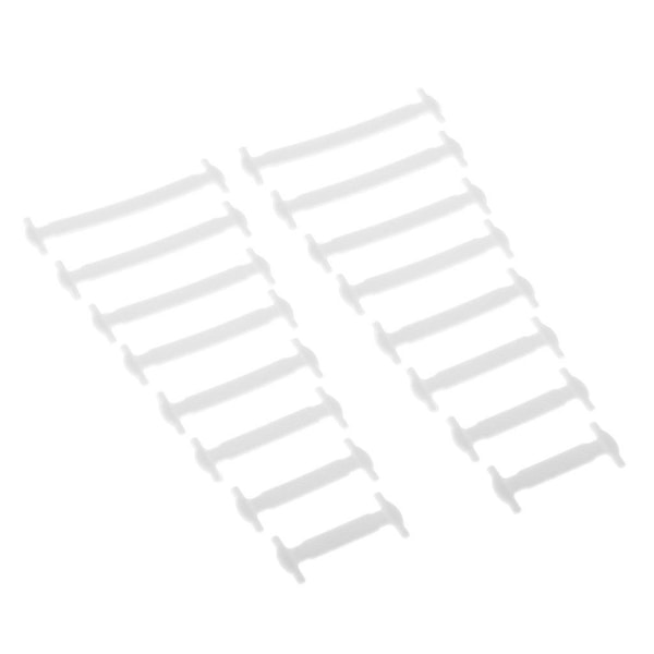 32 Stk. Elastiske Silikone Snørebånd Uden Binding Unisex Hvid Sort