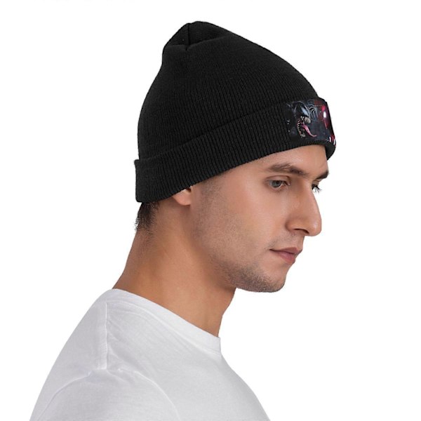 Venom Vinter Beanie Hat Klassisk Strikket Cuff Beanie Cap Daglig Varmt Hyggelig Skull Cap Blød Ski Hat Til Mænd Kvinder SortWWX168