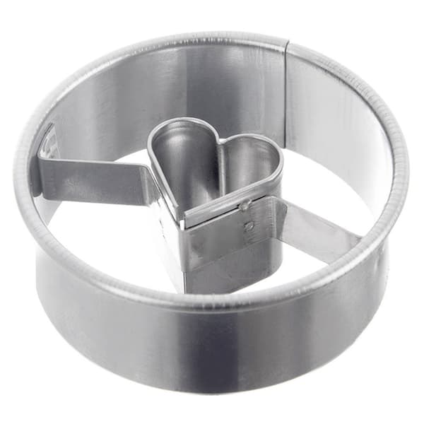 Stål udstikker cirkel hjerte 4,5 cm