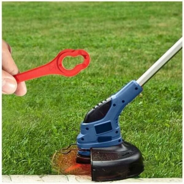 Pakke med 50 kompatible kniver til Ferrex Aldi Far 20-i gresstrimmer, erstatningskniver til Ferrex L95 batteridrevet gresstrimmer (13×8mm-rød)