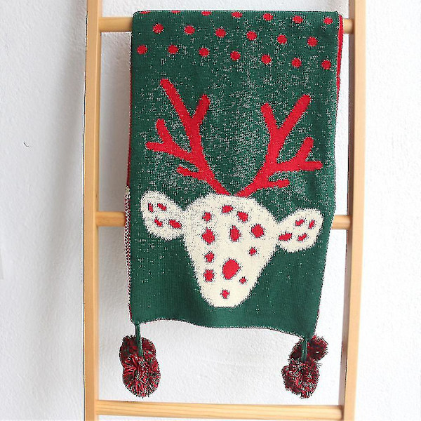 Pom Poms Fransar Halsduk Jul Rensa Polka Dot Halsduk Halsvärmare Halsduk Ändra