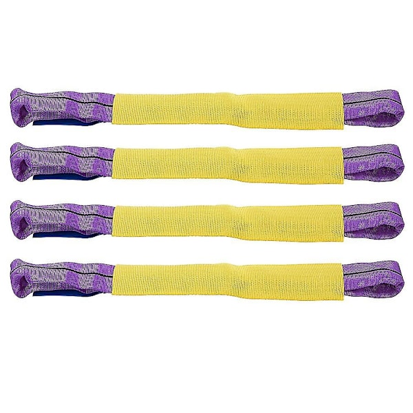 4pcs Recovery Alloy Wheel Securing Link Straps Trailer Transporter Yellow/purple