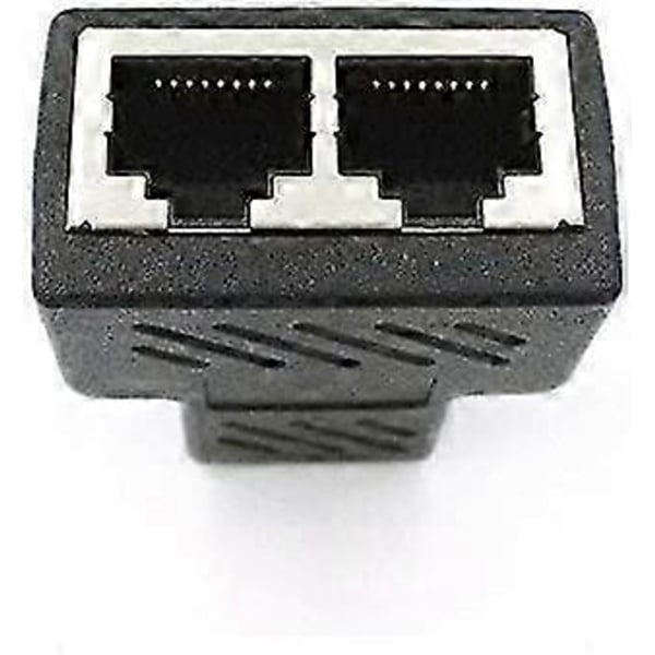 Ethernet Splitter Adapter Netværksadapter med LAN Splitter 2 Hun til 2 Hun Porte CAT 5/CAT 6 Ethernet Extender Connector 8P