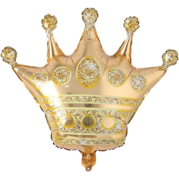Stor roséguld krona aluminiumfolie ballong krona grattis på födelsedagen fest dekoration 2st