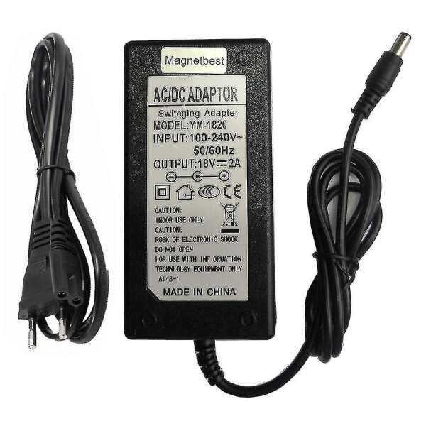 18v 2a AC Dc Adapter 18v ​​2a 36w Switching Power Supply Adapter Lader Dc 5,5*2,5/5,5*2,1 Mm