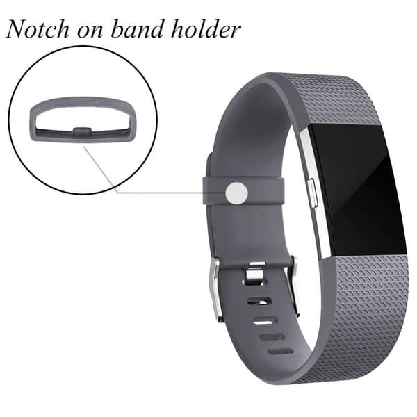 Fitbit Charge 2 ranneke L harmaa