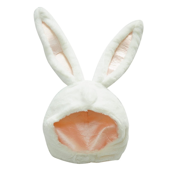 Påskehareflue  Morsomme hatter til kostymefest, kanin kostyme, cosplay  Fluffy hvit kaninhatt for voksne og barn med bevegelige ører