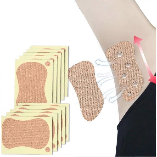 Deodorant Underarm Patches, Underarm Svetteabsorberende Pads Unisex Svetteabsorberende Underarm Pads 10 stk 9 x 6.5cm