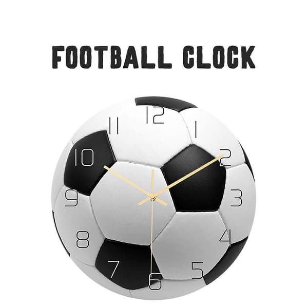 Fotboll Väggklocka Sovrum Vardagsrum Väckarklocka Gåvor Present till Barn