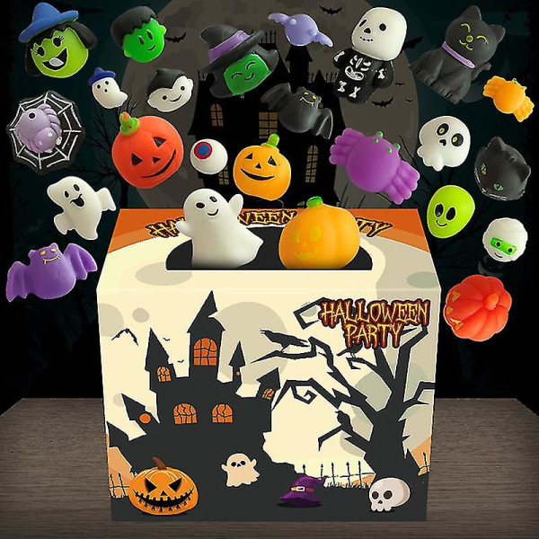 24 st Halloween Squishy Toys Set Anti Sensorisk Stressavlastande Leksaker för Barn