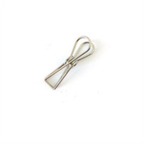 Metal Spring Hollow Clips, Metal Fishtail Clips (silver, 10 st)