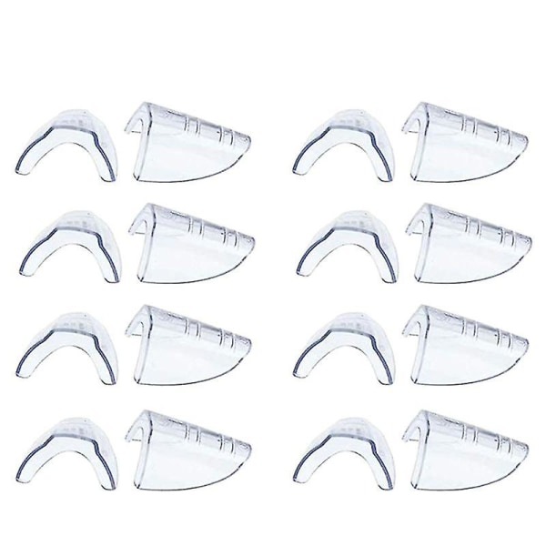 8 Pairs Safety Eye Glasses Side, Slip On Clear Side Shield For Safety Glasses- Fits Most Eyeglasses