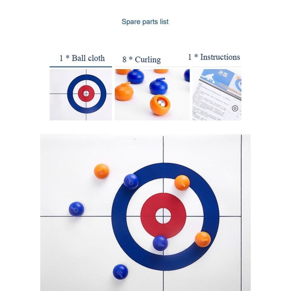 Hot1set Curling-lautapeli, opettavainen lasten lelu, mielenkiintoinen lautapelisarja, kannettava lautapeli perheelle