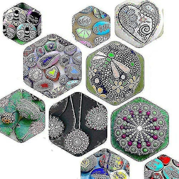 Dotting Tool Kit 25 deler Mandala Dotting Tool Set Dot Brush Stencil Ball Stylus Paint Tray for Rock Painting