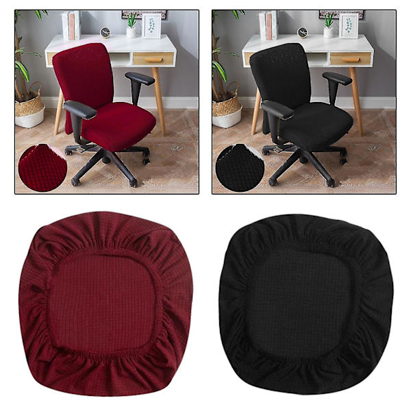 2 kpl Toimistotuolin Päällinen - Universaali Venyvä Työpöydän Tuolin Päällinen Irrotettava Tuolin Päällinen Pölynkestävä Tietokoneen Tuolin Päällinen Työpöydän Tietokoneen Tuolille A