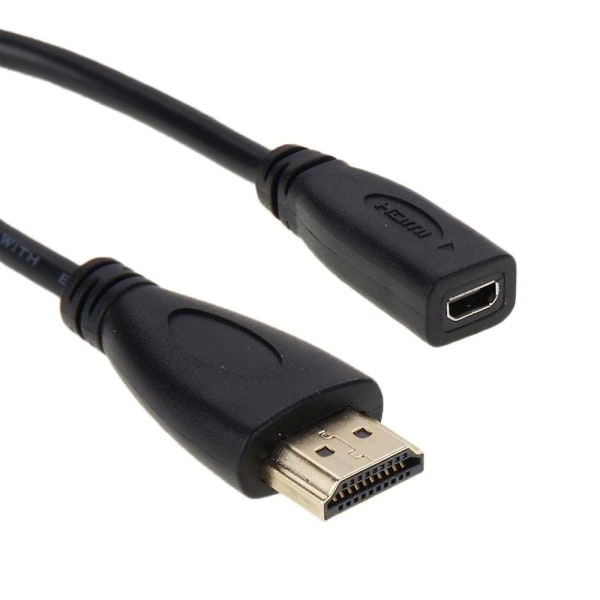 20cm Hdmi Han til Micro Hdmi Hun Adapter Kabel