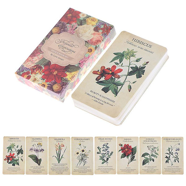 Botanisk blomsterorakelkort Tarot Botanisk inspirasjon Spådomsbrett Spill puslespill, selskapsspill
