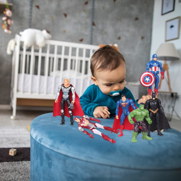 Superhjälte Avengers Cake Set 6-delad Dock Set Mini Set