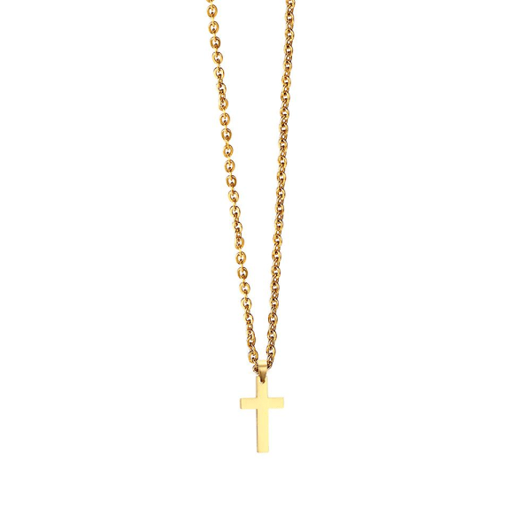 Gold Cross halskæde til kvinder guld farve rustfrit stål mode kvindelige små tro kors vedhæng smykker gave