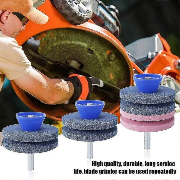 3 stk. sliper for gressklipperkniver, gressklippersliper, slipehjul