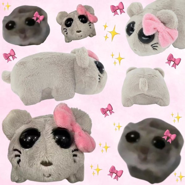 Sad Hamstere Plush Toy | 2024 Sad Hamstere Meme Plushie Toys with Built-in Sound
