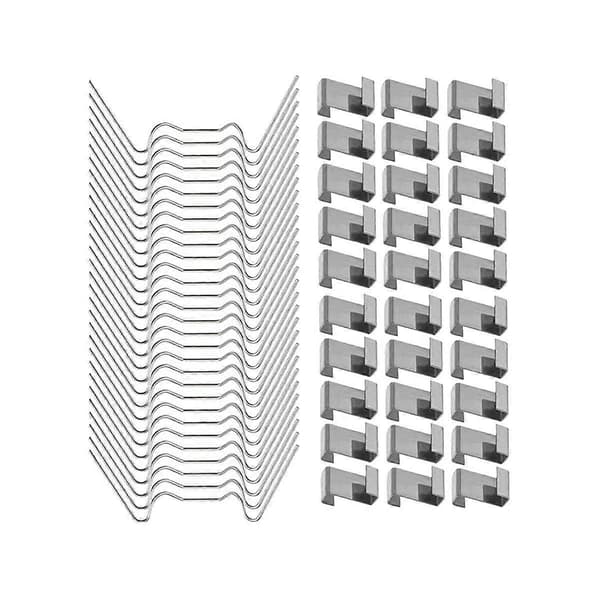 100 stk. drivhusglaspanelclips i rustfrit stål, drivhus W-trådclips, glasering Z-type clips