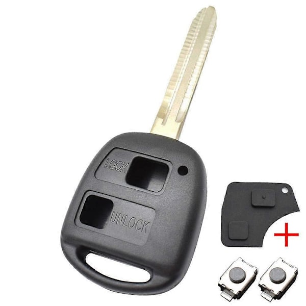 Kauko-ohjattava auton avain Toyota Yaris Prado Tarago Camry Corolla -avainkotelolle, painikepehmusteet ja kytkimet