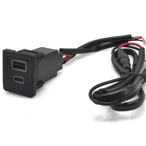 Bil USB Oplader PD Hurtig Opladning QC3.0 Telefon Opladningsadapter Udtag til T5 2003-2015