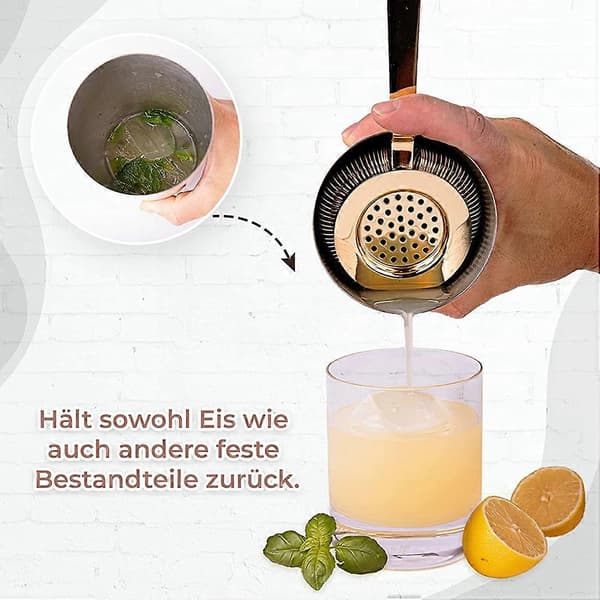 Cocktail Strainer Passer Shakers Bar Tilbehør Sølv