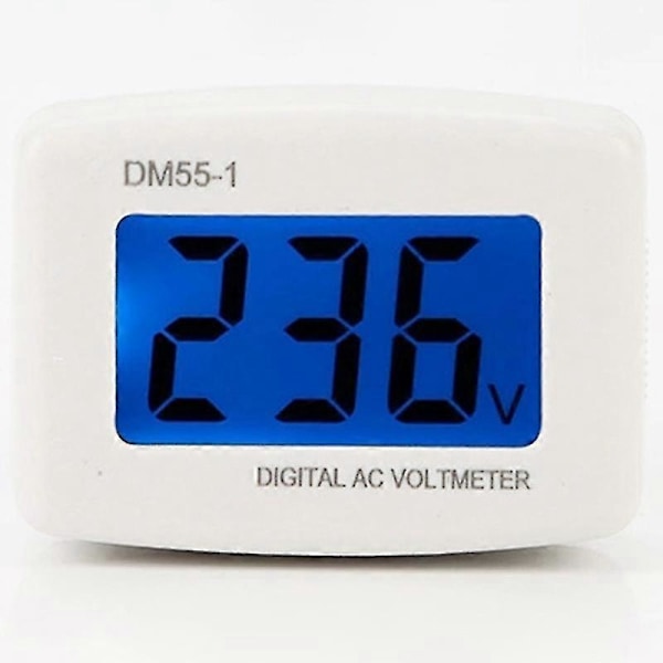 3 st AC 80-300V LCD Digital Voltmeter Spänningsmätare, DM55-1 Spänningspanel Effekt Test G