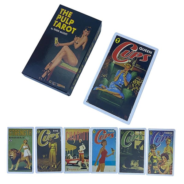 12*7cm The Pulp Tarot-kort Prognos Ödes Divination Deck Familjefest Brädspel pusselspel, sällskapsspel