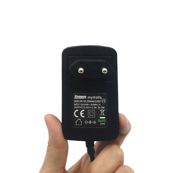 15V myVolts erstatning strømforsyning kompatibel med Sony SRS-X55 Bluetooth højttaler