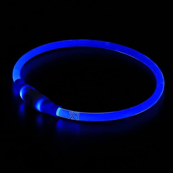 USB-oppladbart LED-halskjede Lysende Sikkerhetsarmbånd Glødende Halskjede Gløder I Mørket Super Lys
