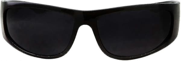 Super Mørke Linser Sorte Solbriller | Biker Stil Rider | Wrap Around Ramme