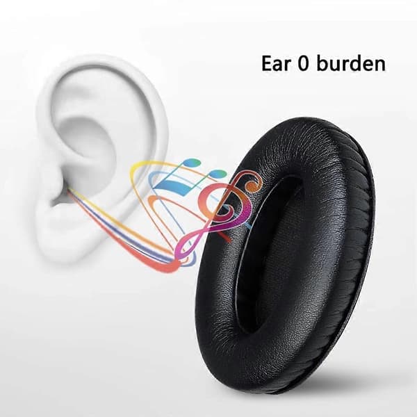 1 par øreputer til Sennheiser HD200 Pro headset, proteinlær + memory foam
