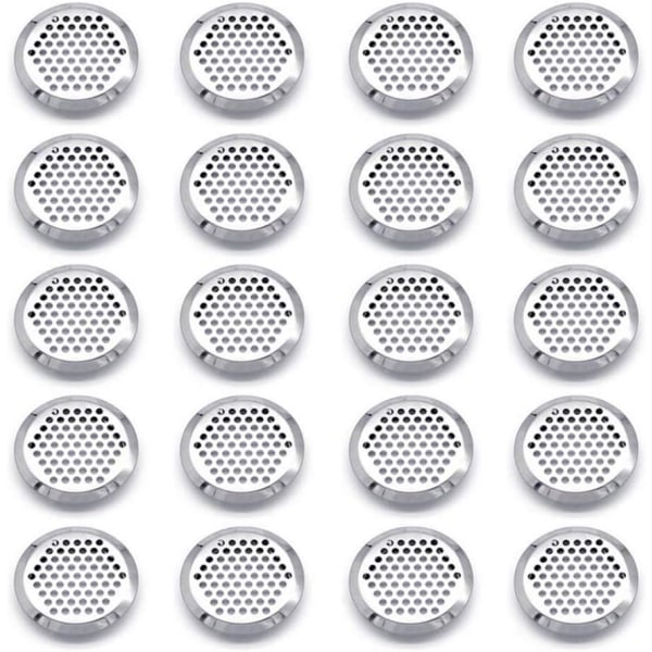 20 pieces of stainless steel perforated ventilation grille, round ventilation grille (35mm)