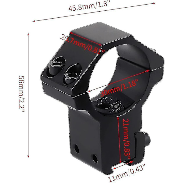 Højprofil Cope - 30 mm monteringsadapter med 11 mm Dovetail Rai-yuyu