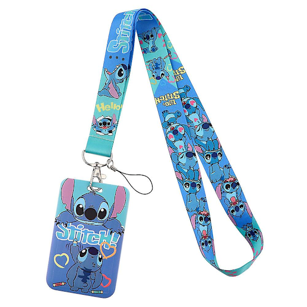 Lilo & Stitch Søt Tegneserie Lanyard Arbeid Skole ID-kort Telefonholder Halsbånd Gaver