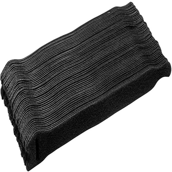 Kabelbindere med velcro 100-pak Sort