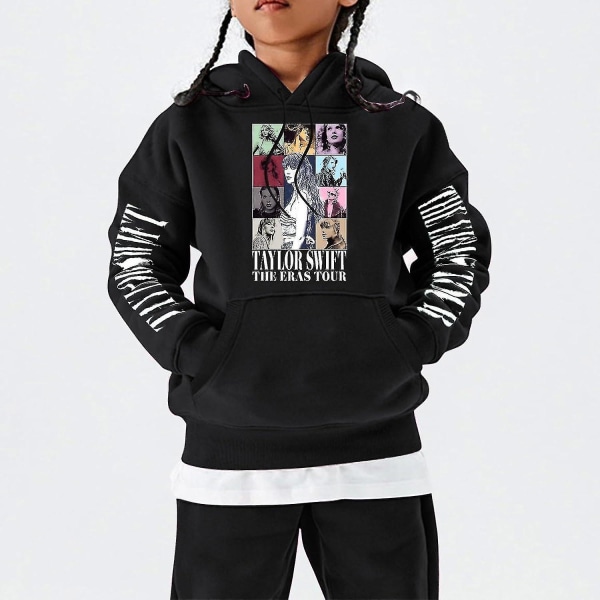 Flickor Hoodies 1989 Casual Taylor Sweatshirt Barn Pojkar Swifts Pullover Hooded Konsert Outfit För 4-14 05 black 13 to 14 Years