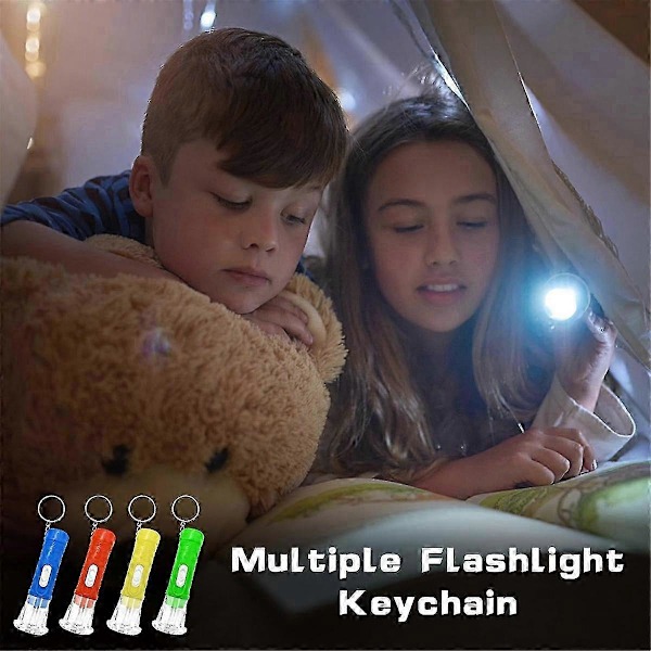20 stk. Mini Lommelygte Nøglering Bulk Mini Nøglering Led Små Lommelygter Til Børn Voksne Vandreture Camping Fyld Home