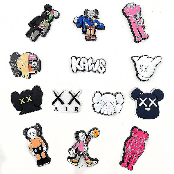 18 kpl Kaws-kenkäkoristeita DIY-Crocs-kenkiin, sormuksiin, rannekkeisiin ja muihin