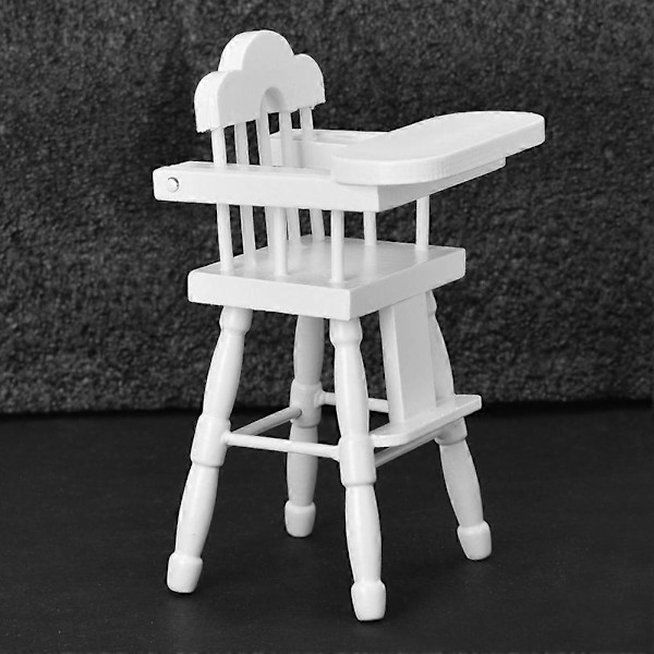 Miniatyr Dockskåp Matstol Barnstol 1/12 Skala för Dockskåp 12