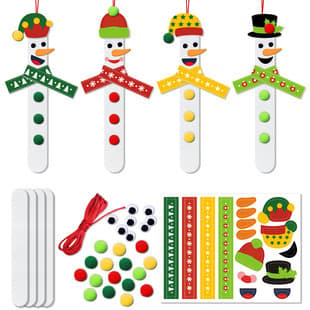 Höstpysselset för barn, julpopsicle-pinne DIY-pysselset jul