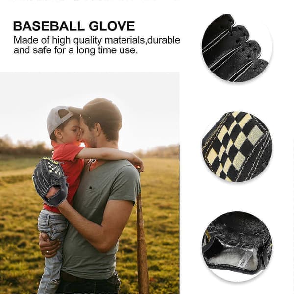 1 stk. Baseballhandske Praktisk Softballhandske Holdbar Handske (gul sort)