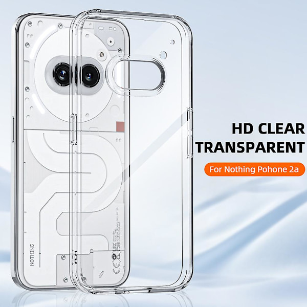 For Nothing Phone (2a) Mobiltelefon Etuier Drop Proof Krystalklar TPU Bagside Cover