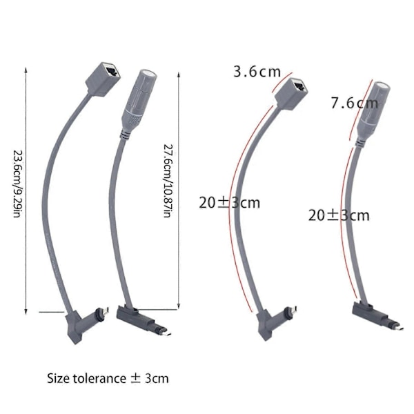 2 kpl Starlink V2 -kaapelin SPX–RJ45-adapteri Ethernet-kaapelin muunnin CAT5E 26AWGx4P D-liitin 12