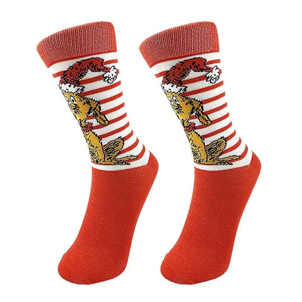 Julgrinch Parstrumpor för Män och Kvinnor - Julklapp - Mid-Calf - Roliga Strumpor - Varm Stickad - Vinter