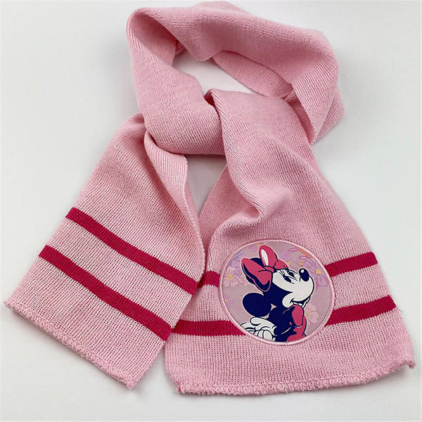 3-8 år flickor Frozen Elsa Anna Minnie tryckt vinter stickad mössa halsduk handskar set C