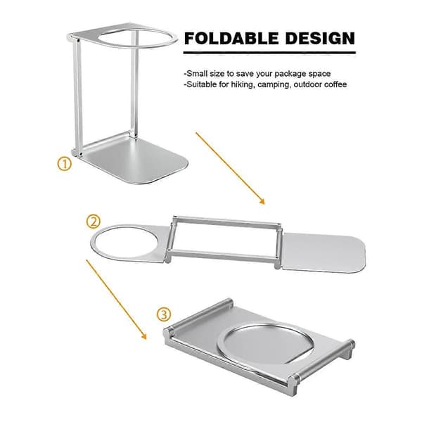 Foldbar Kaffedryp Holder Kaffedrypper Stativ